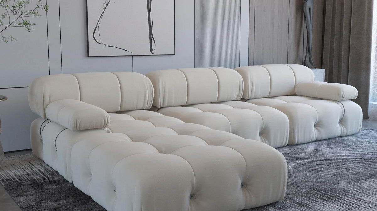 NordicNode™ L-Shape Velvet Sofa — Modular Living Room Sectional (US Stock)