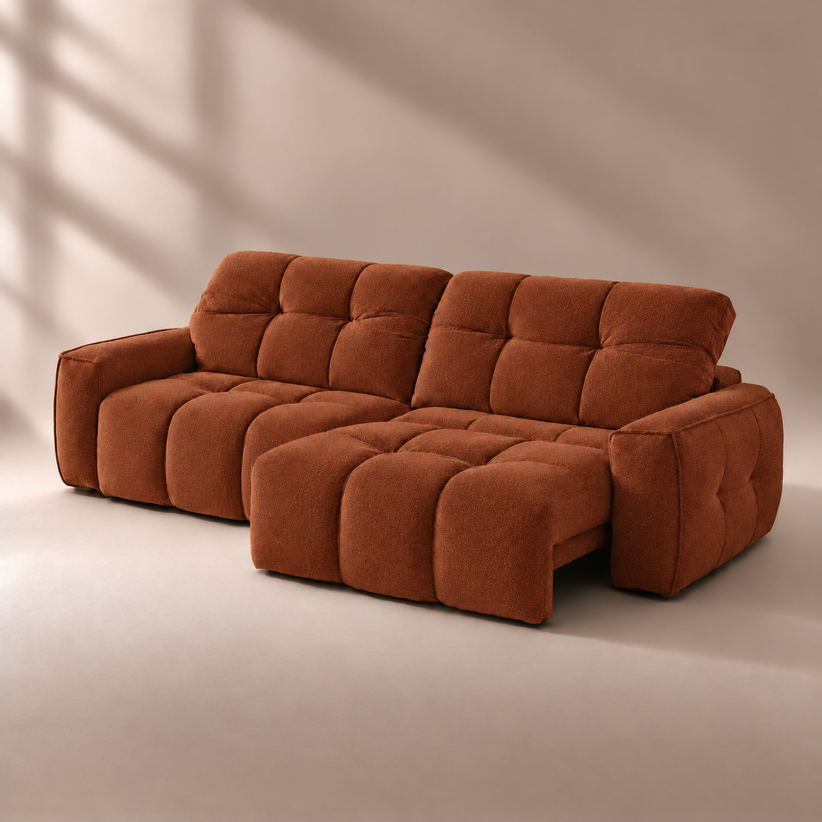 CloudNest sofa in Performance Diamond Autumn Ember D3 — digital upholstery colour preview