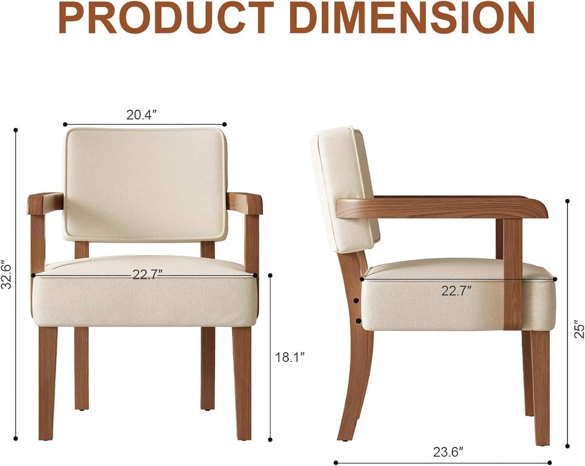 Armchair dimensions: 32.6 in high, 18.1 in seat height, 23.6 in deep