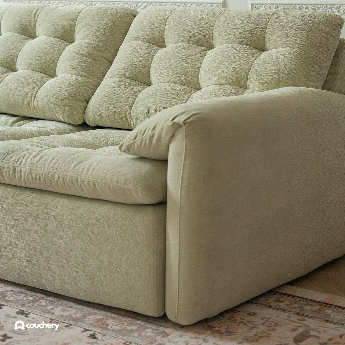 LumaNest padded cushion and upholstery seam detail
