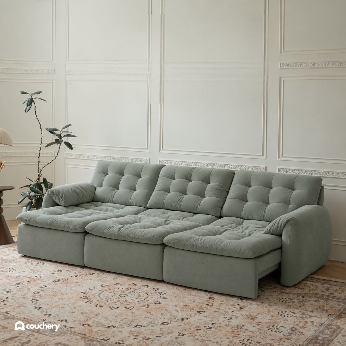 LumaNest colour preview — Eucalyptus Grey chenille · LN09