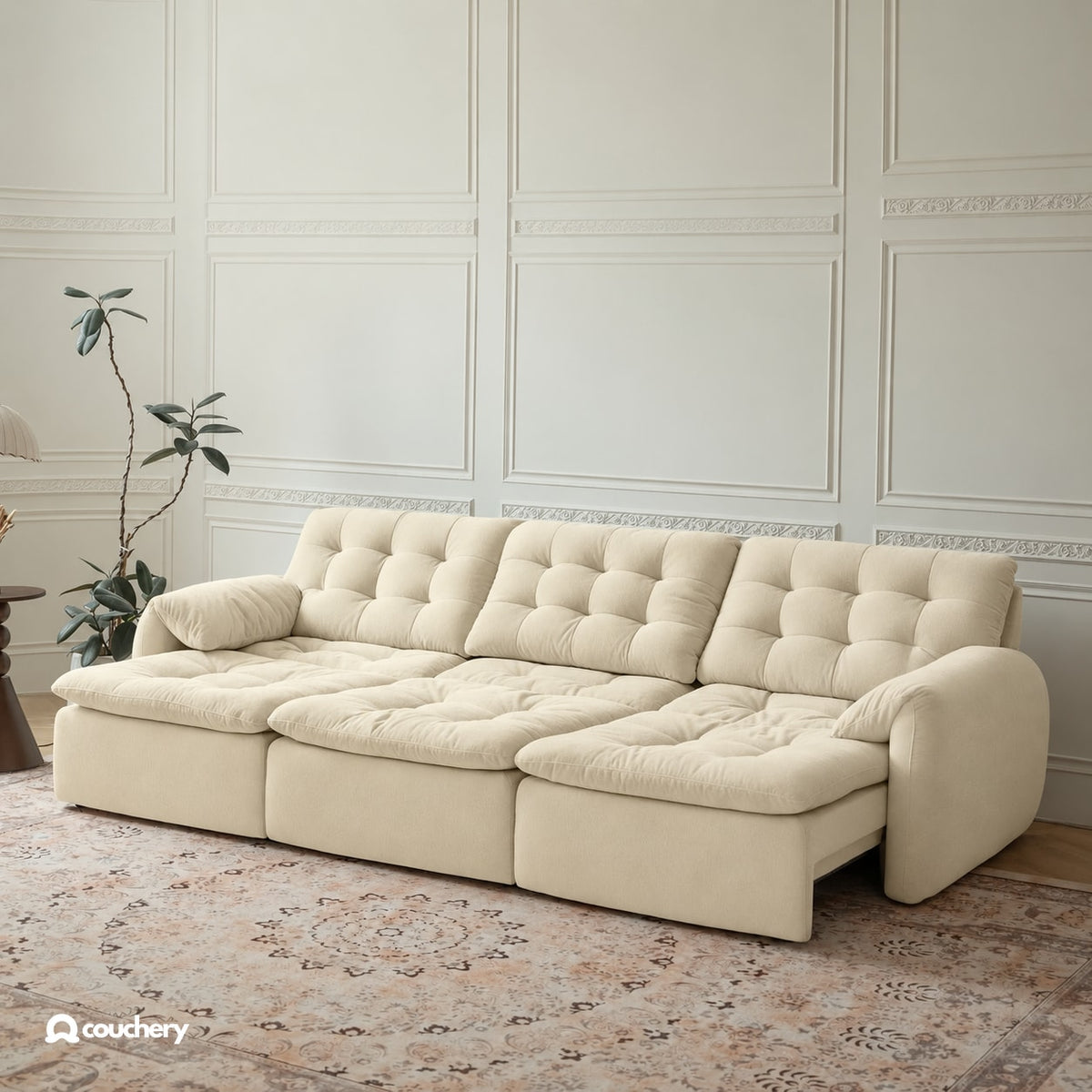 LumaNest colour preview — Ivory Dune chenille · LN02