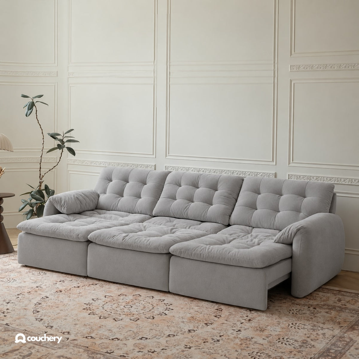 LumaNest colour preview — Silver Mist chenille · LN05