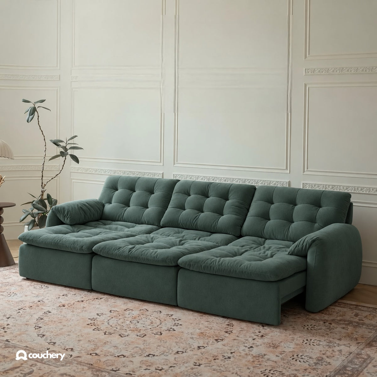 LumaNest colour preview — Teal Forest chenille · LN17