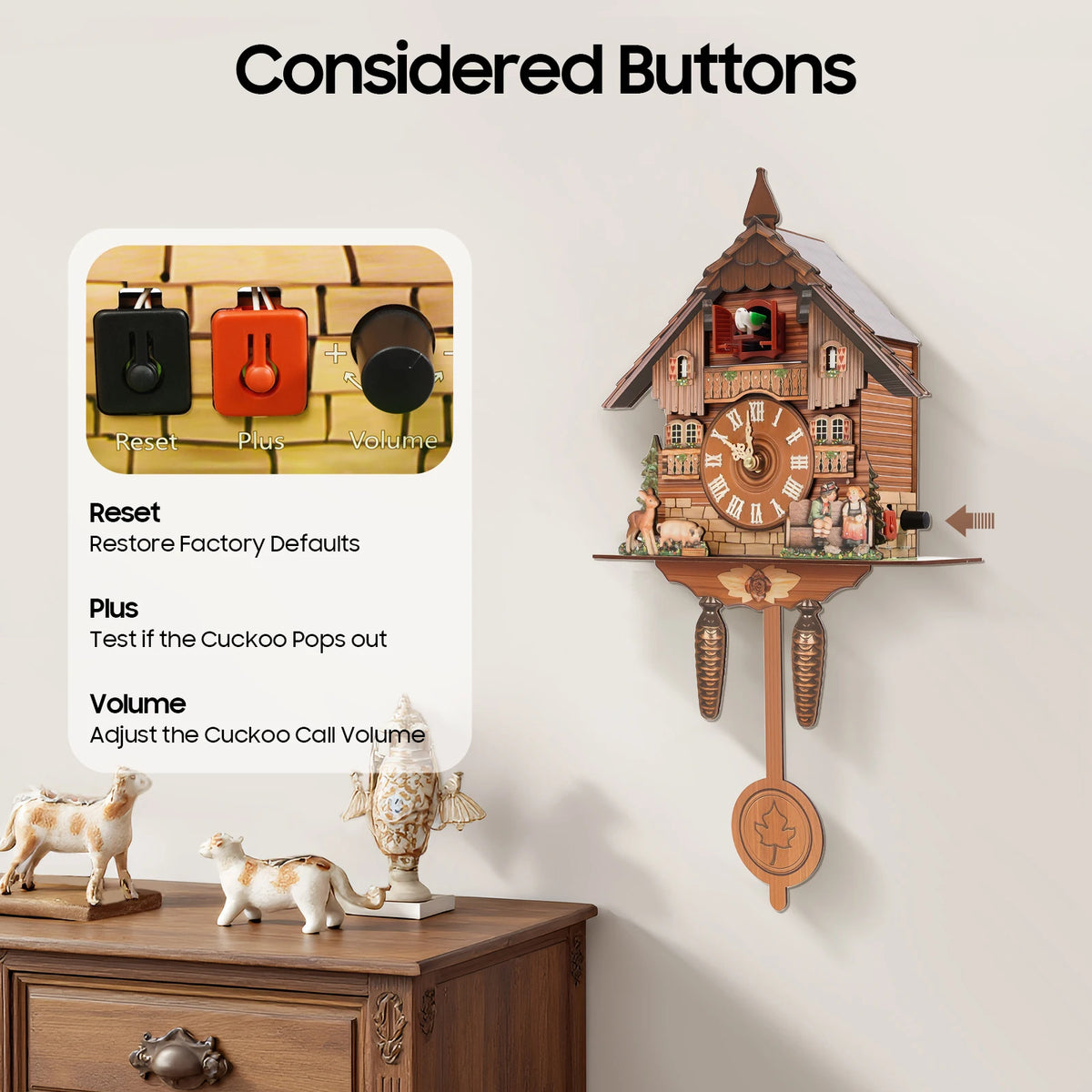 Cuckoo clock on a wall