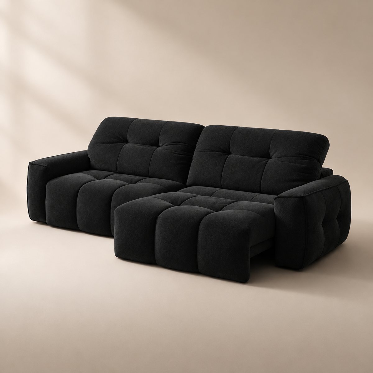 Cloudnest sofa in Velour Suede Midnight Black VS30 — upholstery colour preview