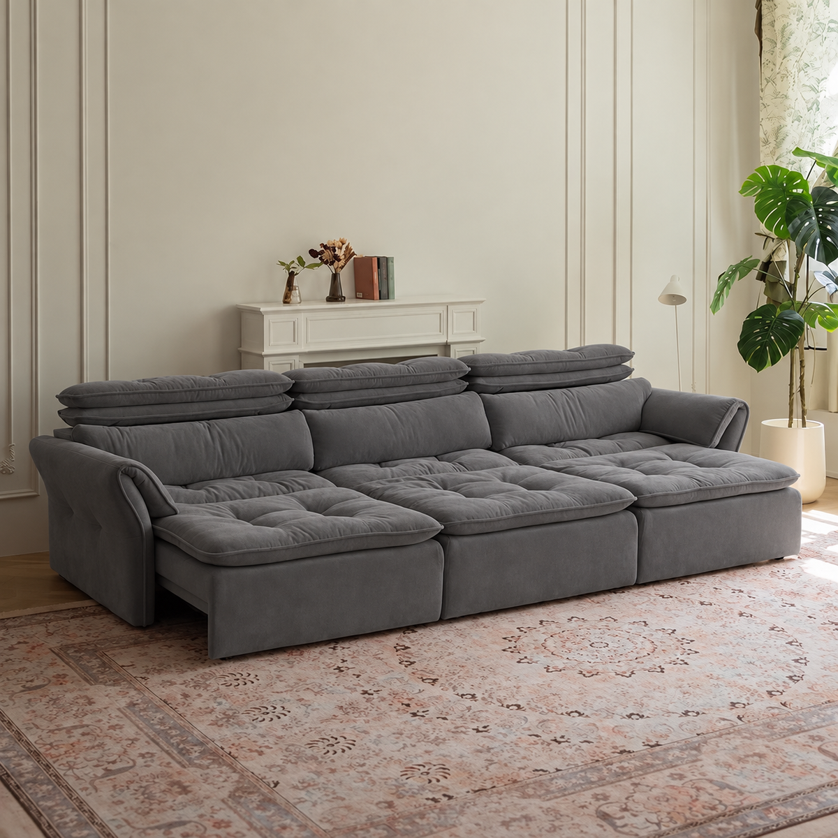 LuxeNap sofa in Graphite Grey — Chenille Fabric colour preview