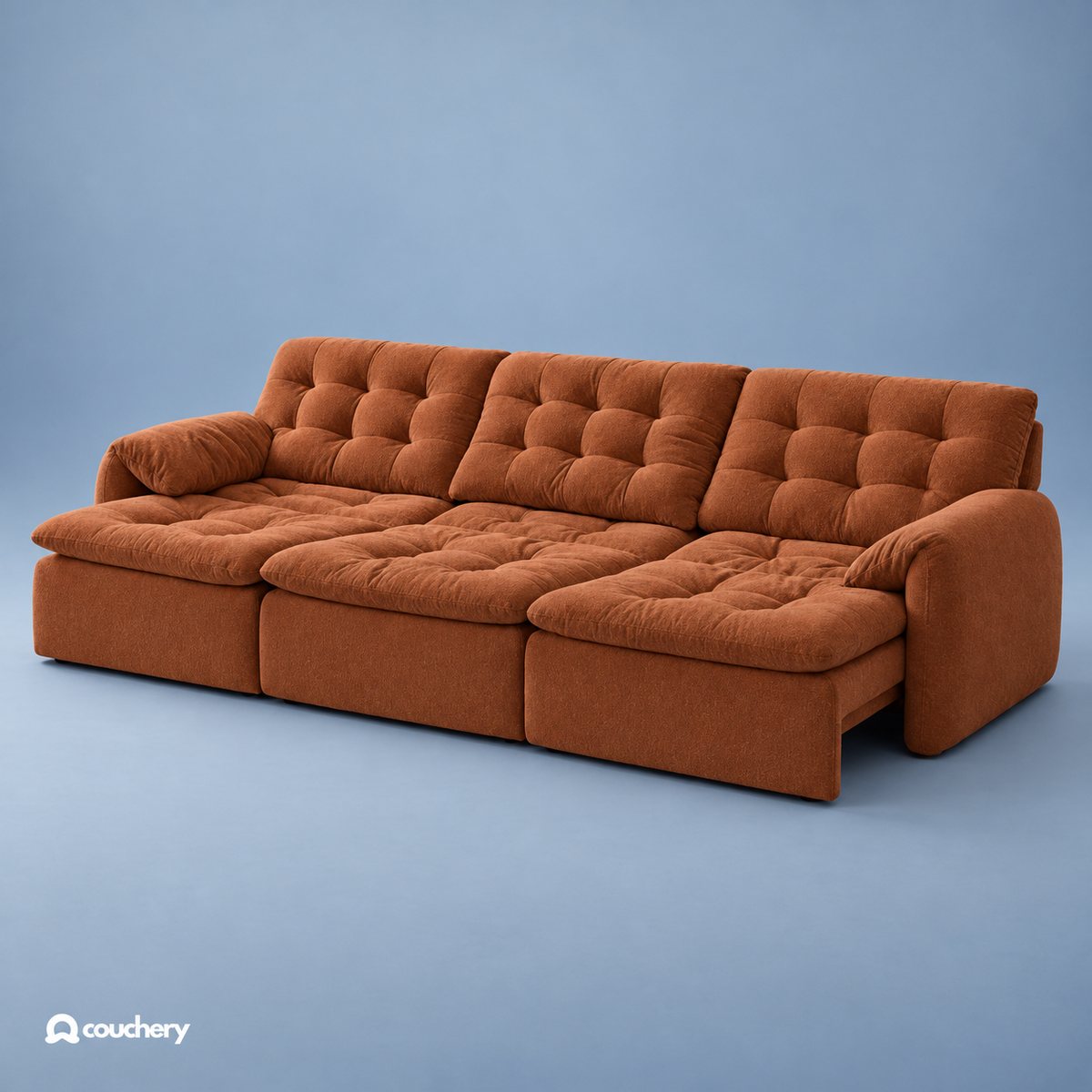 LumaNest sofa in Cloudsoft Weave Spiced Copper CW01 — upholstery colour preview