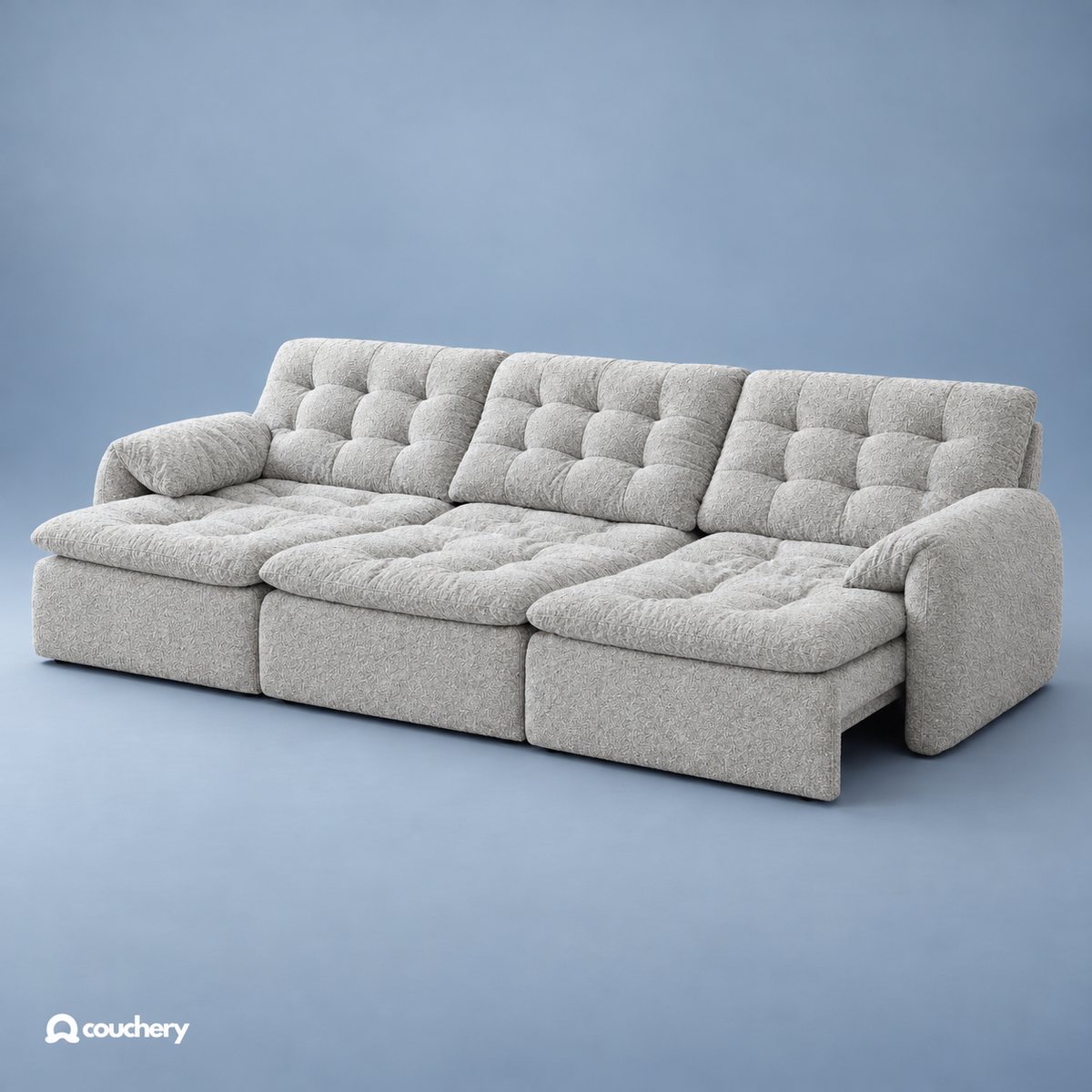 LumaNest Loft Bouclé Pearl Grey LB03 colour preview
