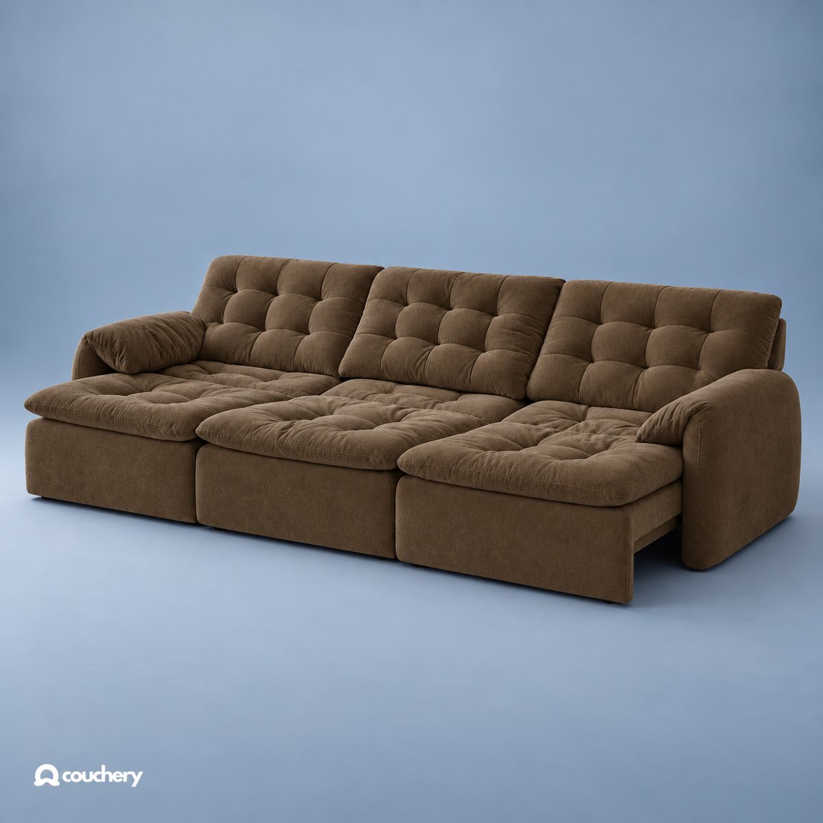 Lumanest sofa in Velour Suede Mocha Bark VS15 — upholstery colour preview
