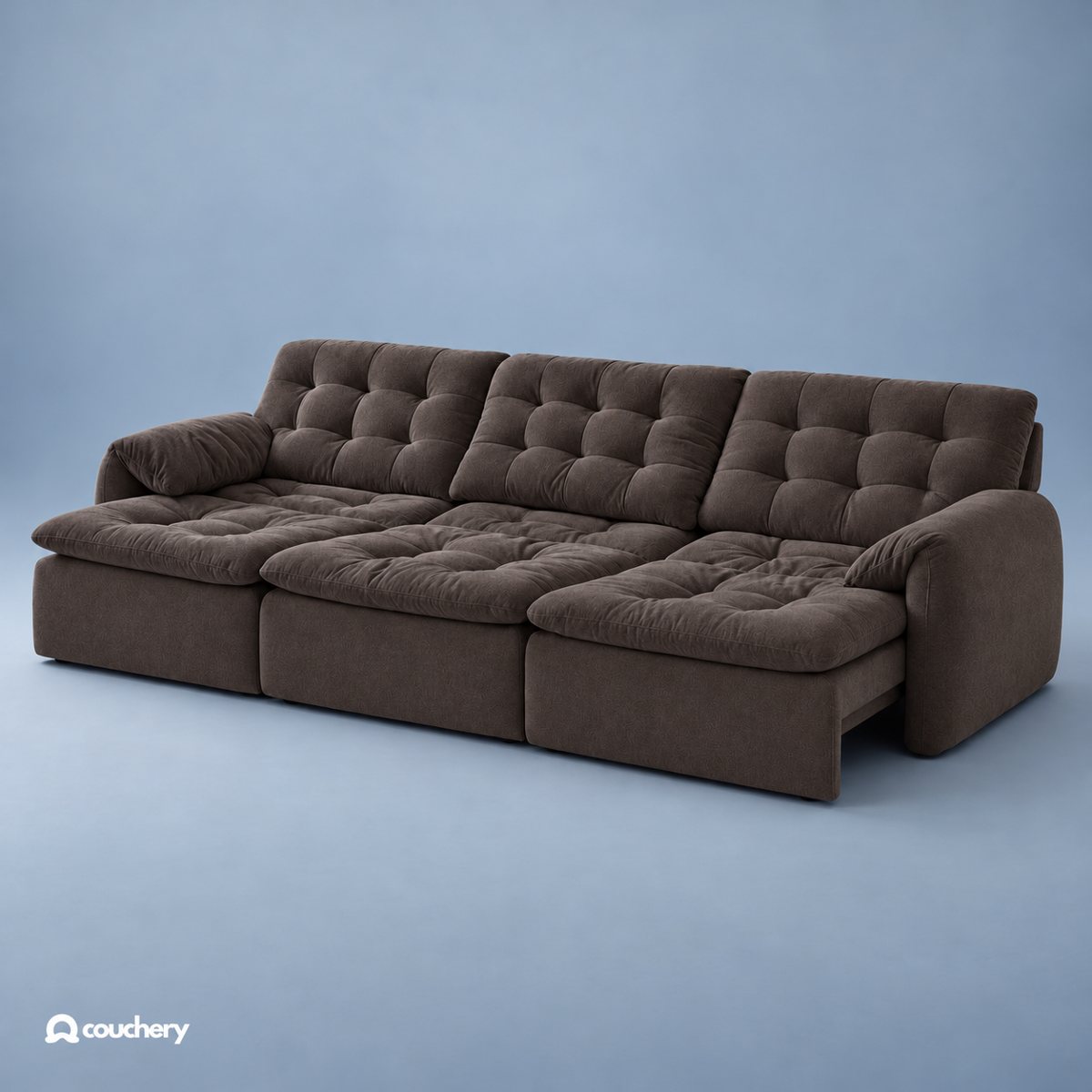 Lumanest sofa in Velour Suede Smoky Charcoal VS12 — upholstery colour preview