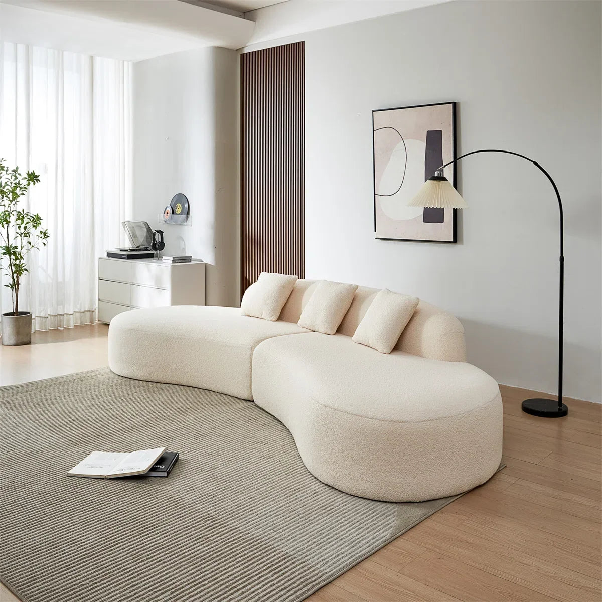 Sherpa couch: CurveCloud Modular Sherpa PackSavvy Sofa