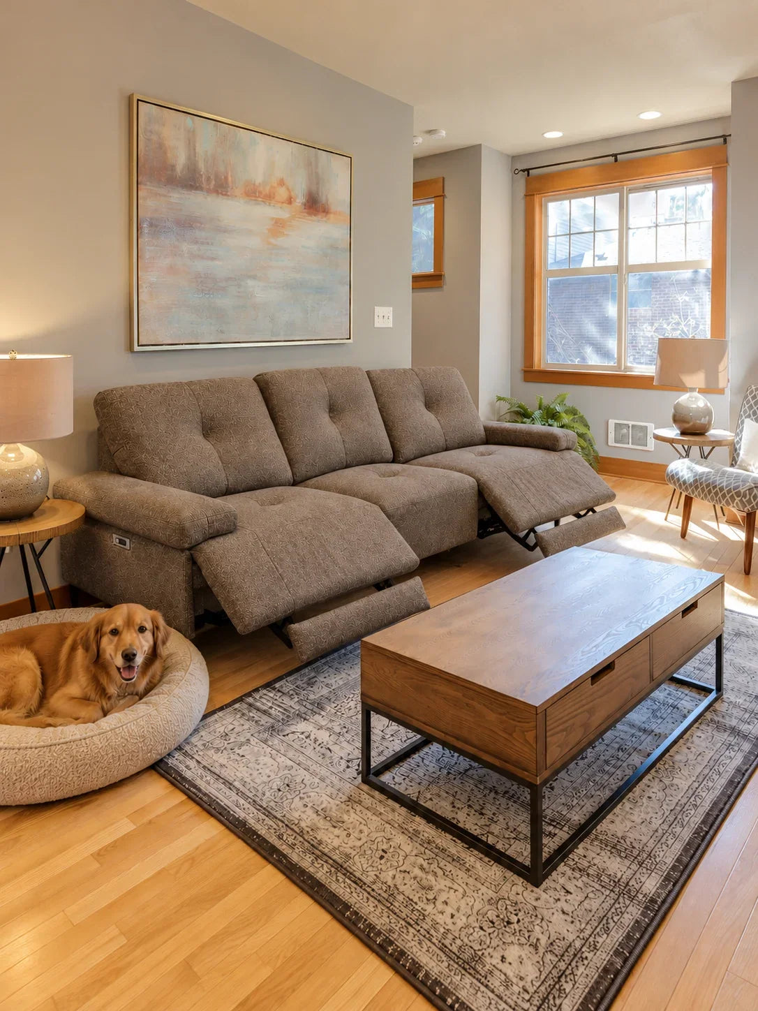 Built for Four Paws: Pet-Friendly Living Room Ideas in Performance Fabric