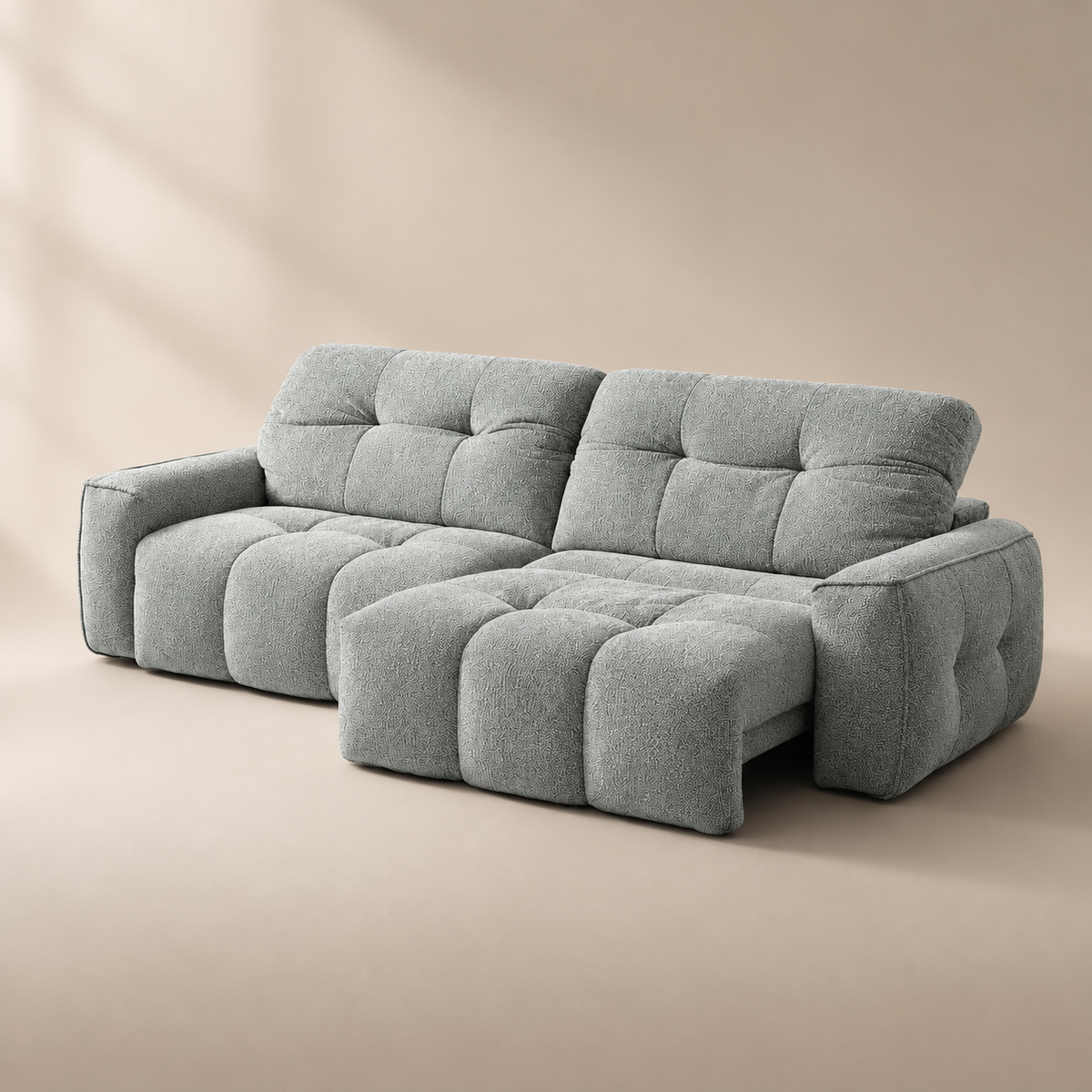 CloudNest sofa in Performance Diamond Morning Dew D7 — digital upholstery preview