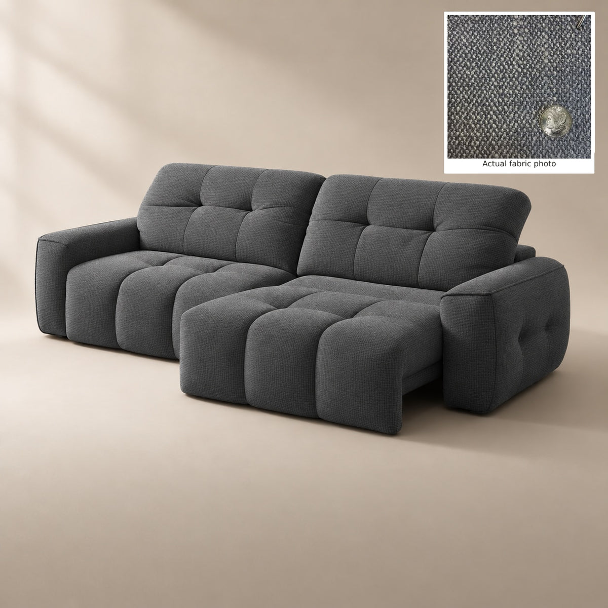 CloudNest colour preview — Premium Natural Plant Fabric Slate Pebble Weave PN02 — digital upholstery preview