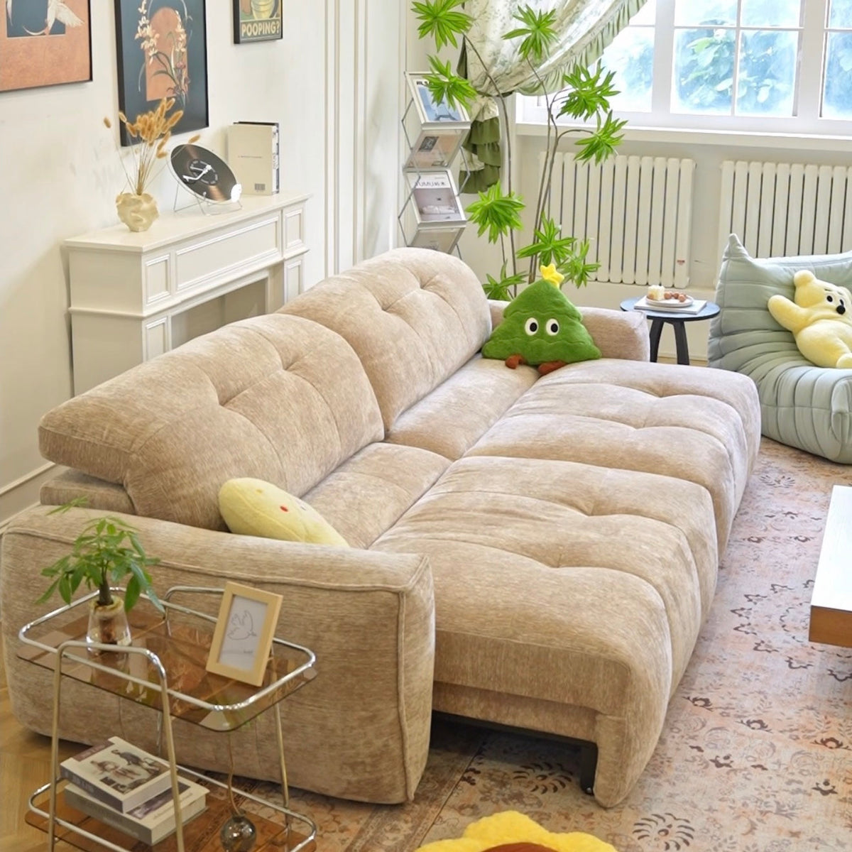 CloudNest extendable sofa in oatmeal beige