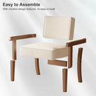 Armchair screw-together assembly