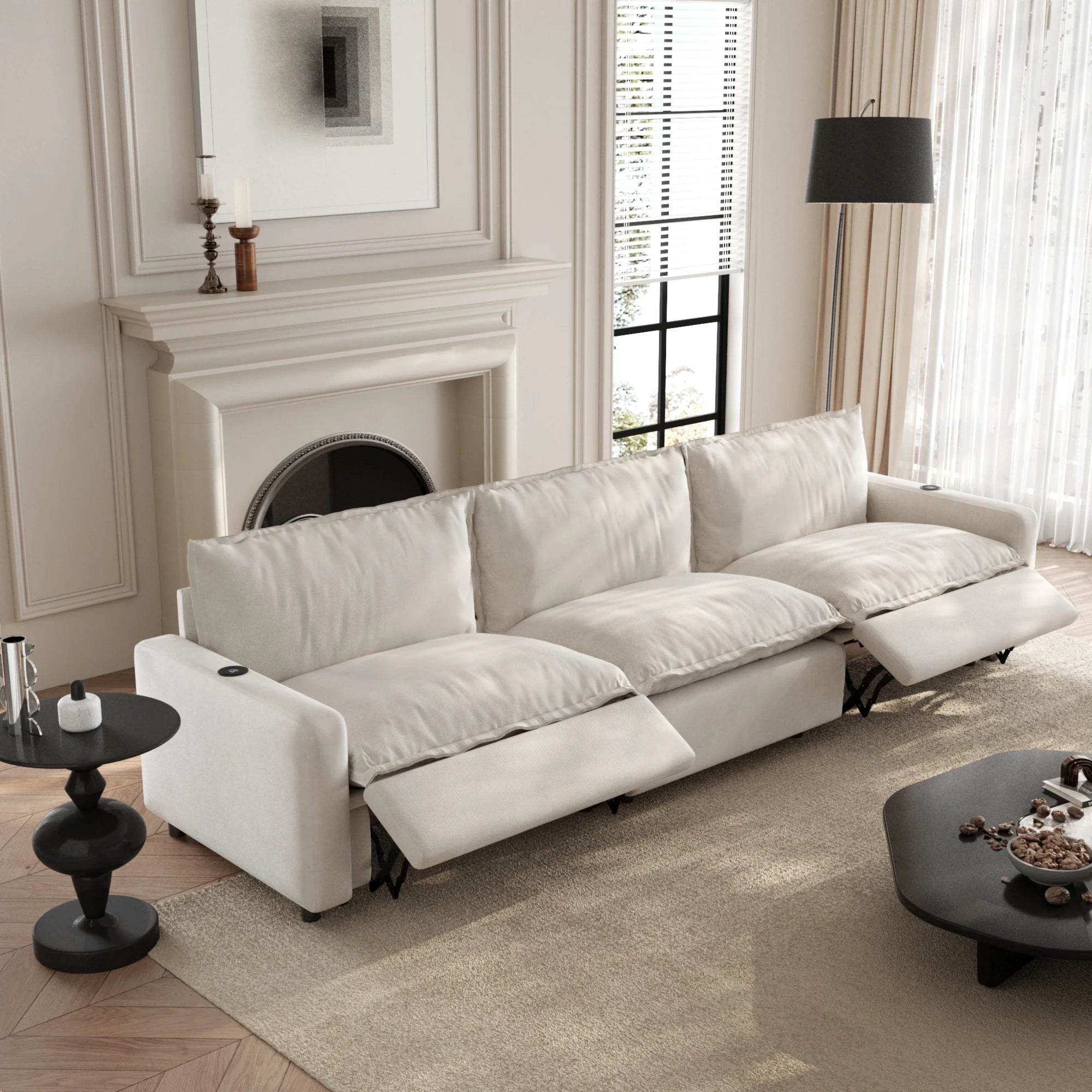 Haven Power-Motion Recliner Sofa (Waterproof Fabric | US Stock | Ship Immediately )