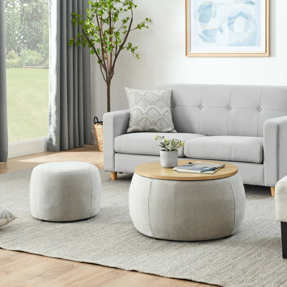 Cream Living Room Set — Channel-Tufted Sofa & Chairs | US Stock 