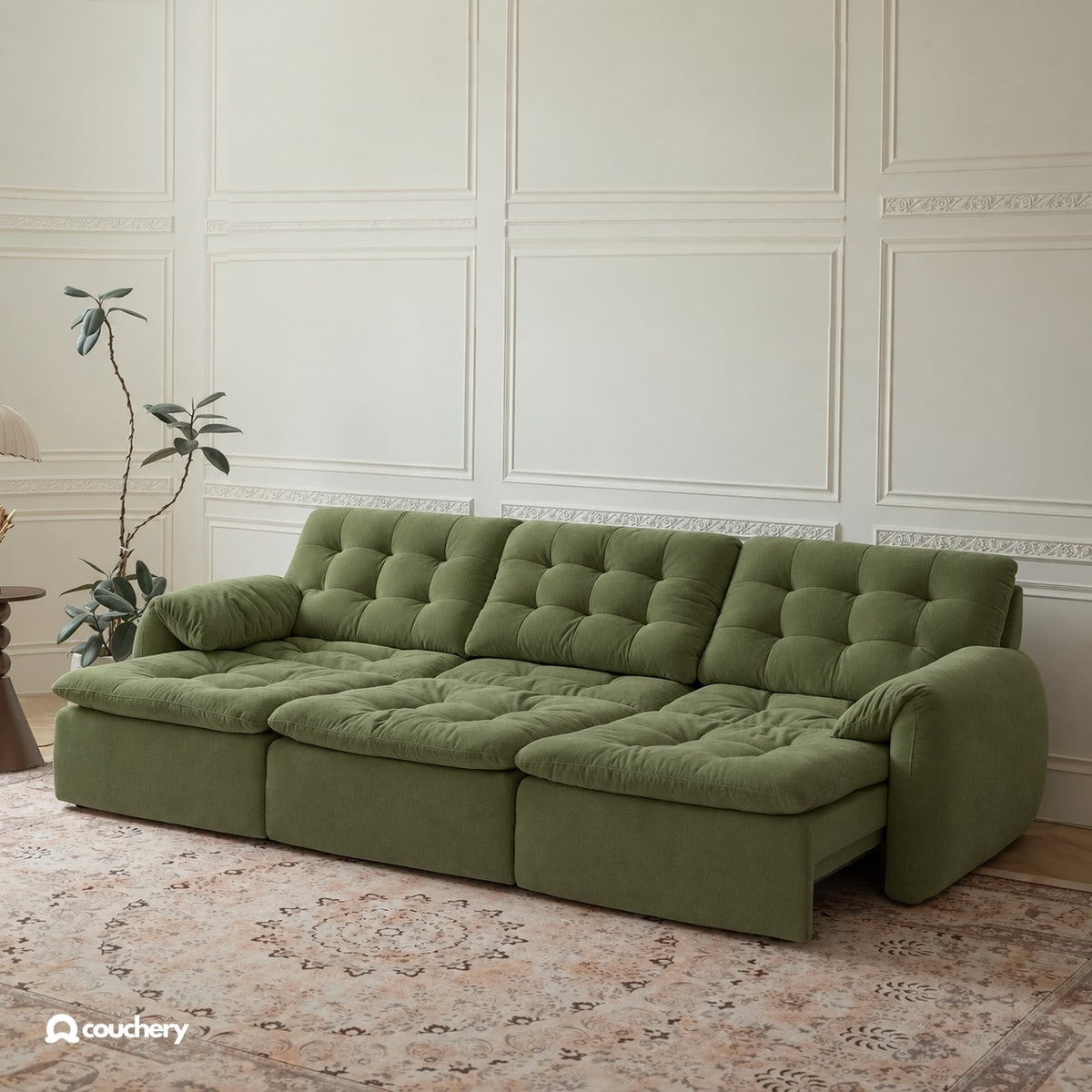 LumaNest colour preview — Olive Grove chenille · LN16
