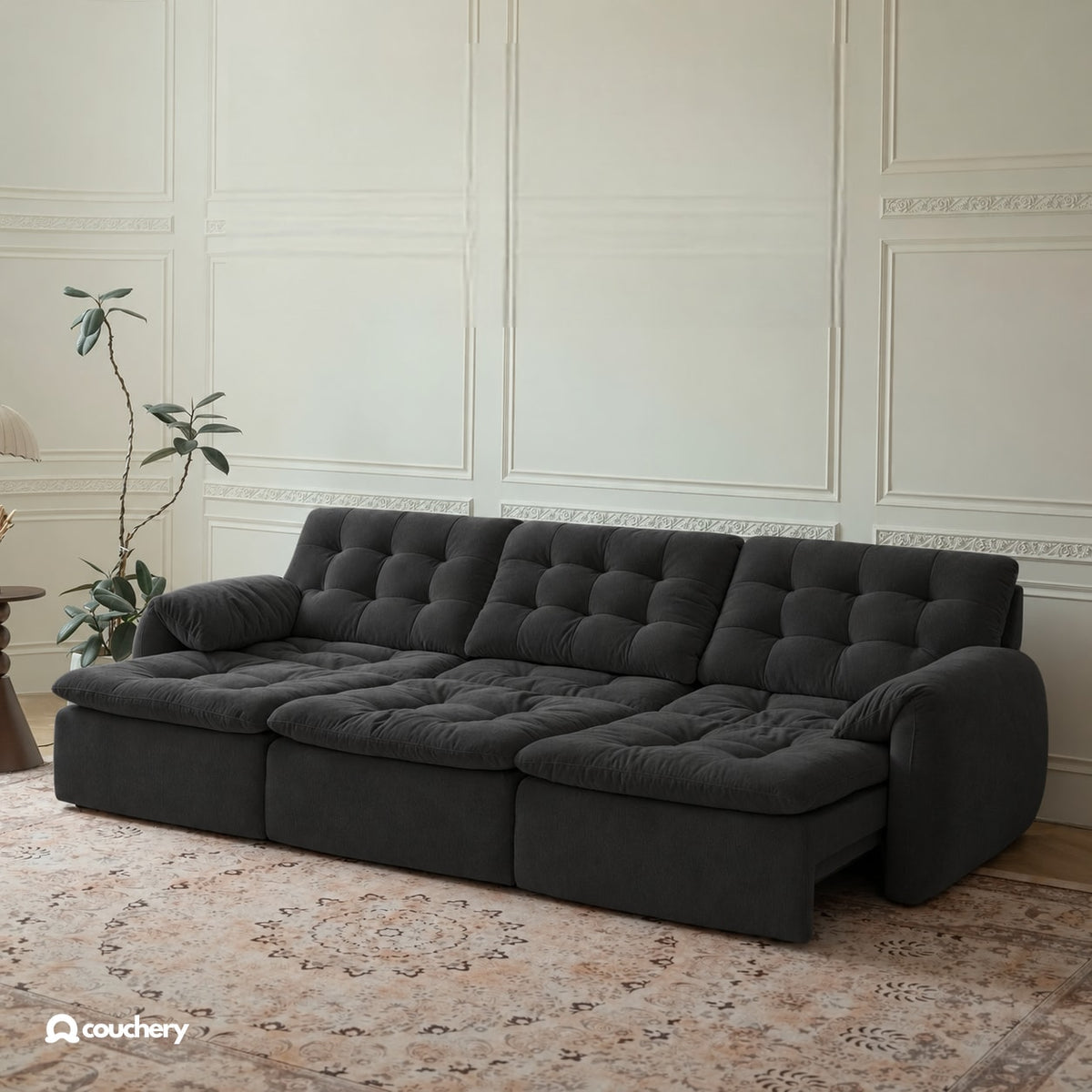 LumaNest colour preview — Onyx Black chenille · LN20