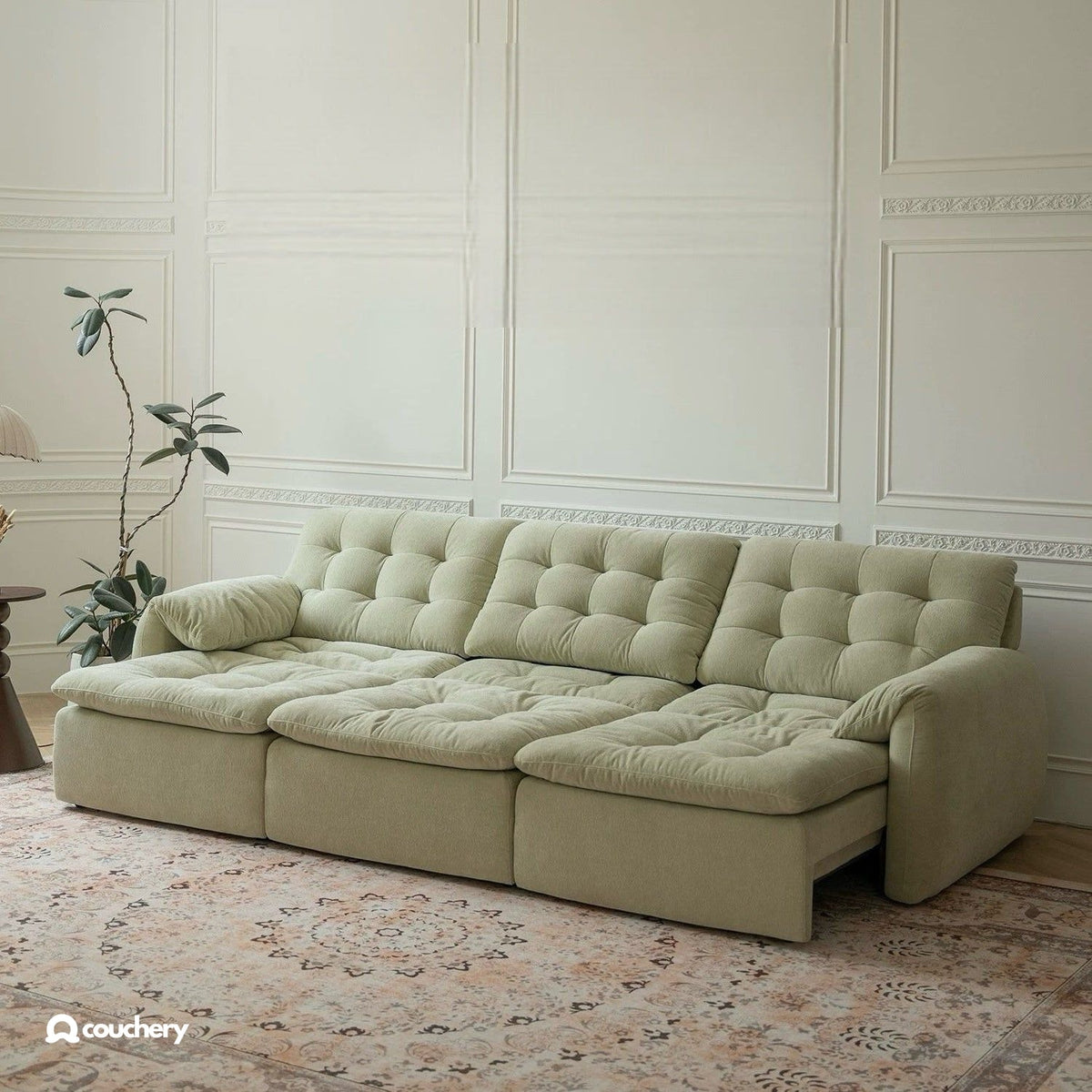 LumaNest colour preview — Sage Moss chenille · LN01