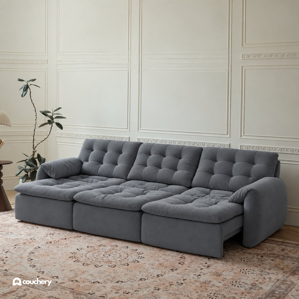 LumaNest colour preview — Slate Grey chenille · LN07