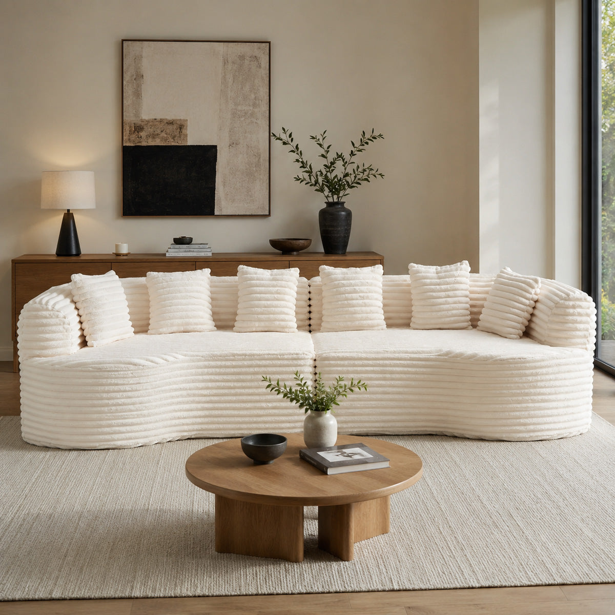 Oversized Curved Cloud Sofa — 111.5