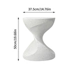 Hourglass side table dimensions 37.5 x 50 cm