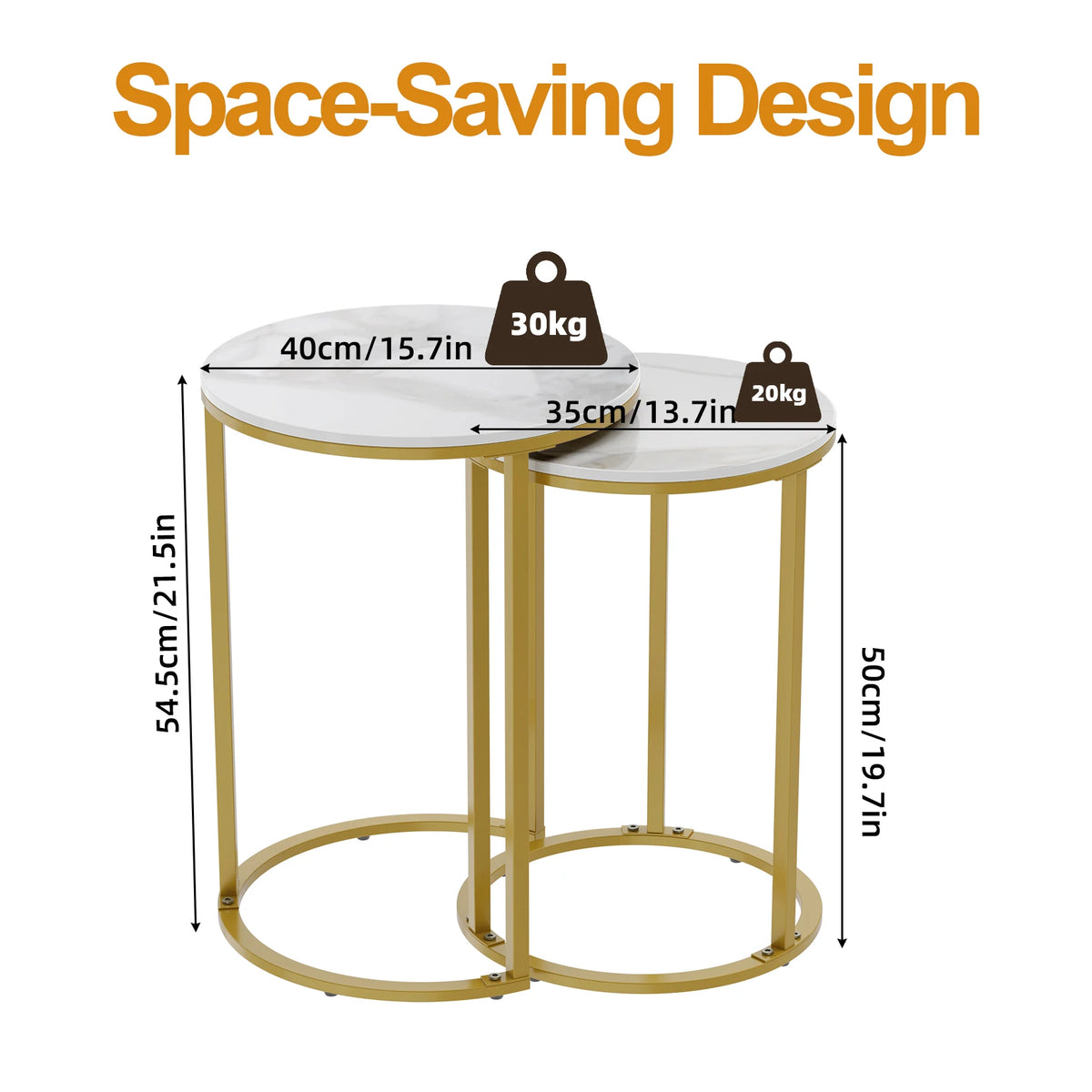 Nesting side tables dimensions