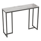 Stone top console table, white marble look