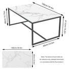 Coffee table dimensions 39.4 x 23.6 in