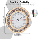 Crystal mirror wall clock in a dining room