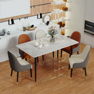 47 inch rectangular sintered stone dining table in a kitchen