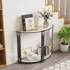 Half moon console table dimensions
