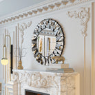 Round sunburst wall mirror 31.5 inch