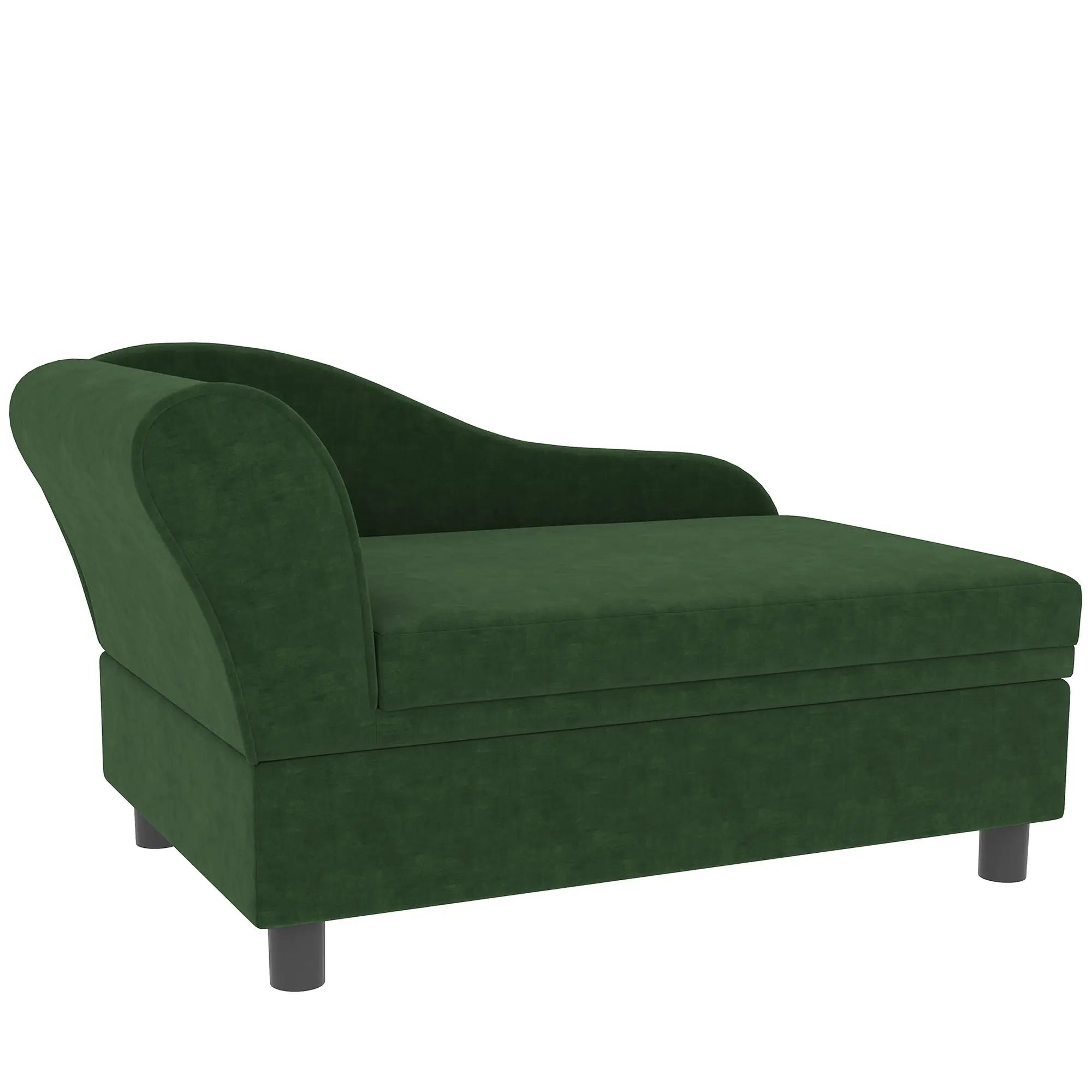 Green Pet Sofa Bed With Storage For Cats And Small Dogs Velvet Rectangle Luxury Living Room All Seasons Removable Washable