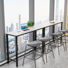 Bar table along a window
