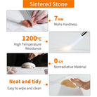 Sintered stone top features