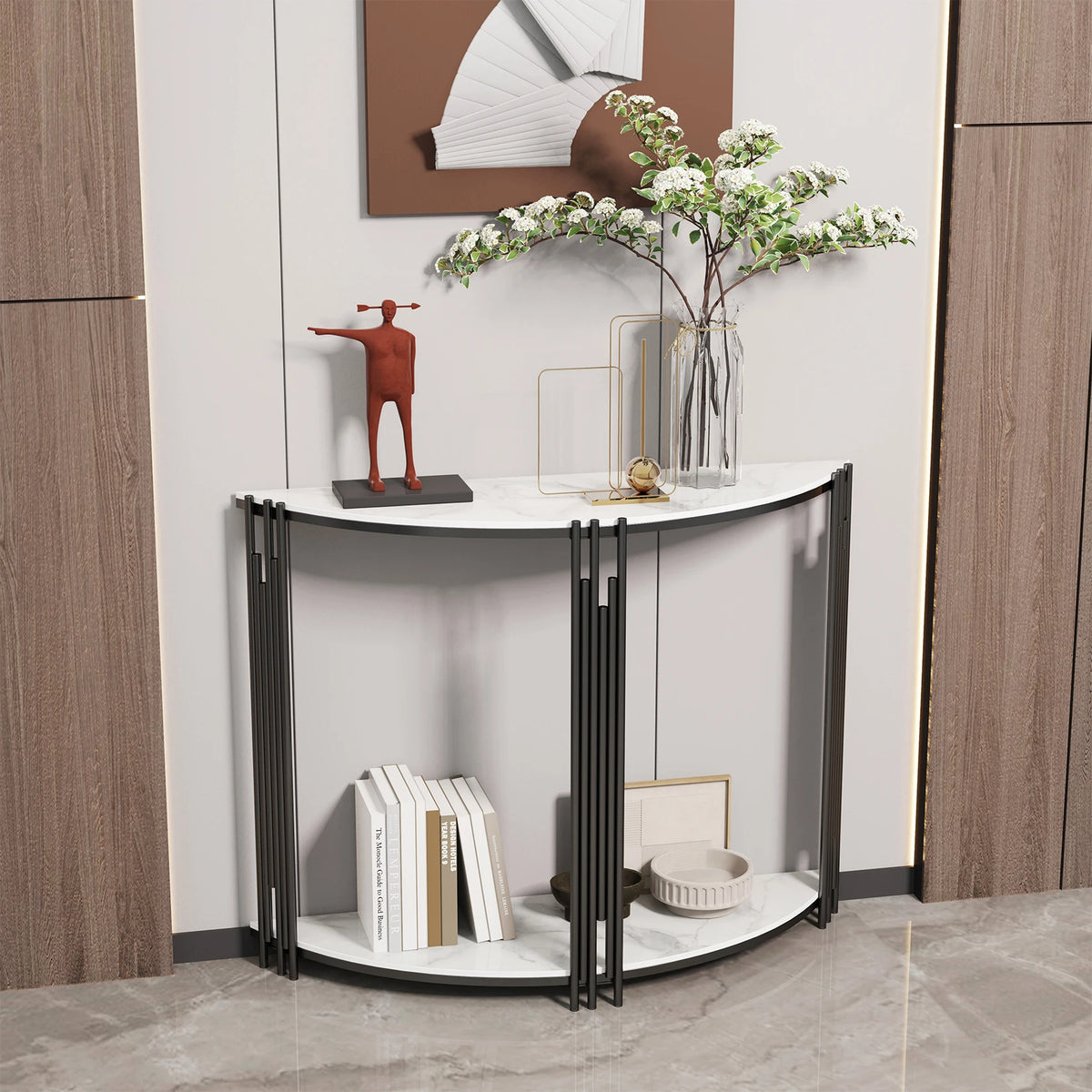 Half moon console table