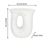 U-shaped side table dimensions 16.7 x 12.9 x 17.7 in