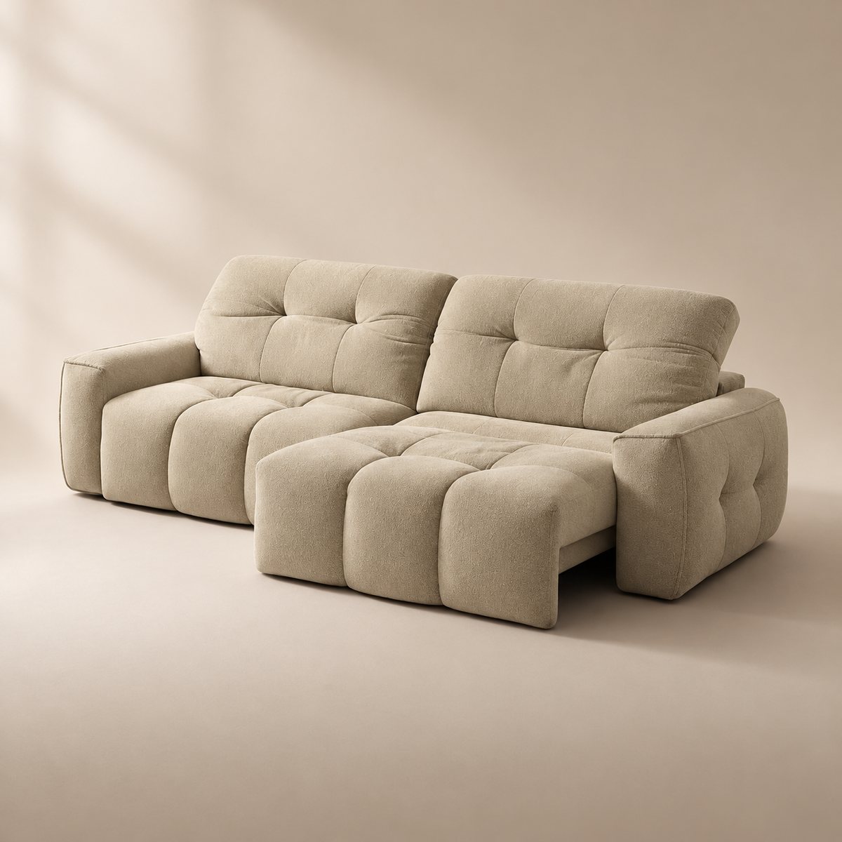 CloudNest sofa in Cloudsoft Weave Almond Milk CW03 — upholstery colour preview