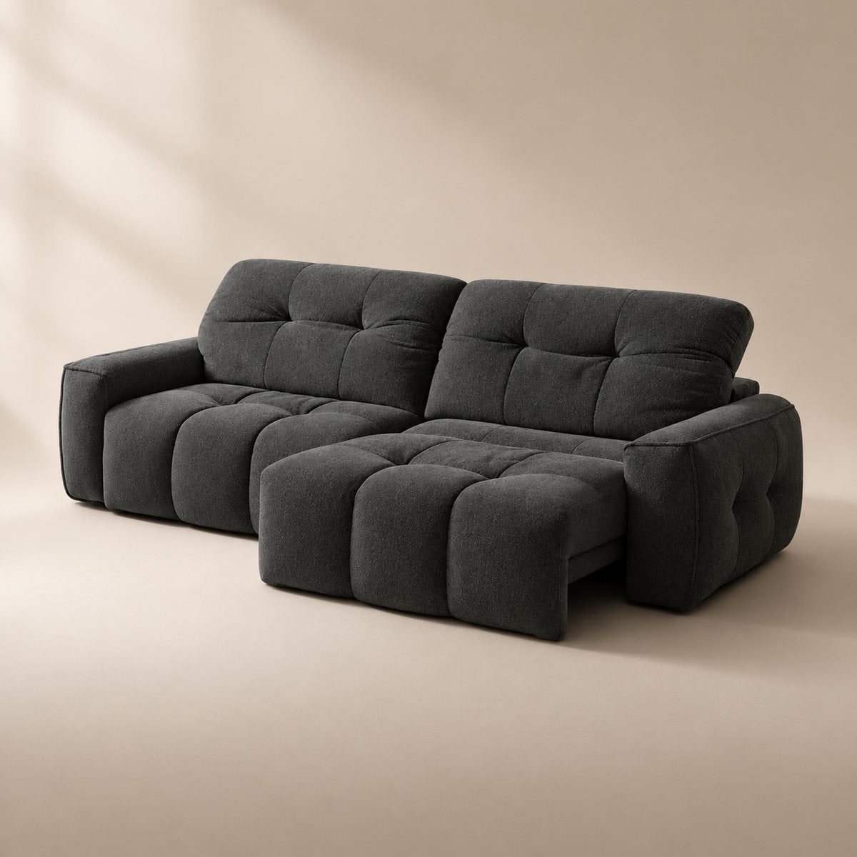 CloudNest sofa in Cloudsoft Weave Charcoal Pebble CW14 — upholstery colour preview