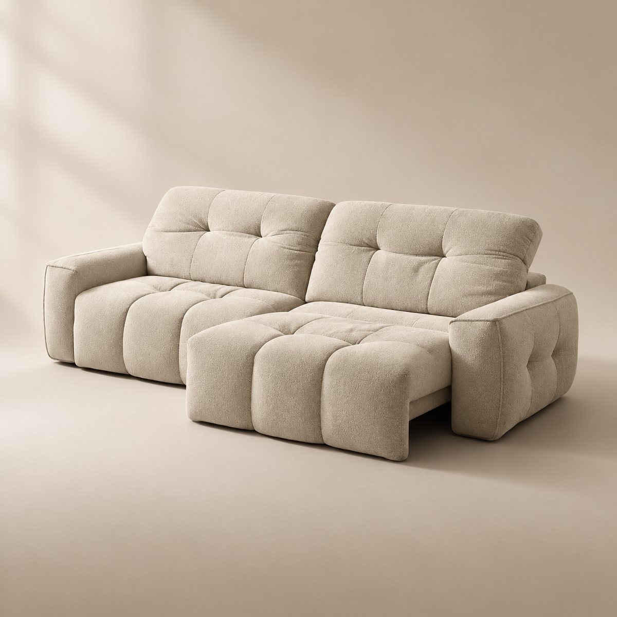 CloudNest sofa in Cloudsoft Weave Porcelain Cream CW02 — upholstery colour preview