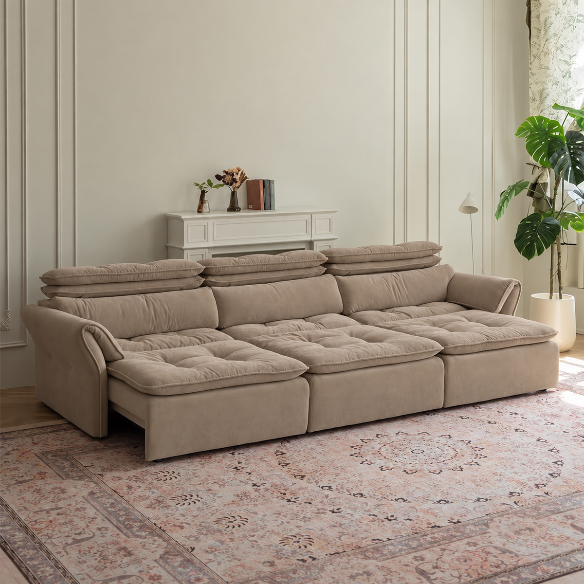 LuxeNap sofa in Sandstone — Chenille Fabric colour preview