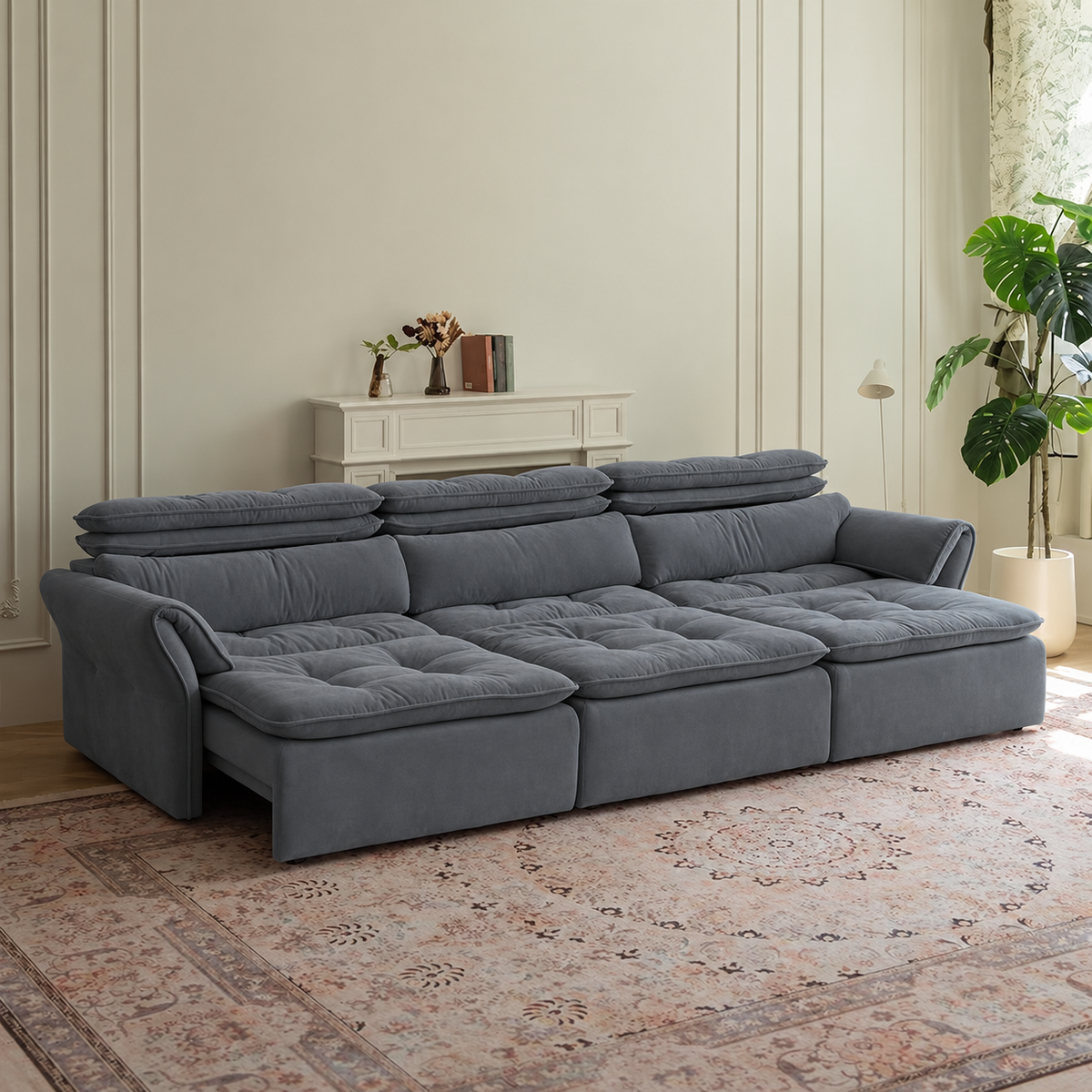 LuxeNap sofa in Slate Grey — Chenille Fabric colour preview