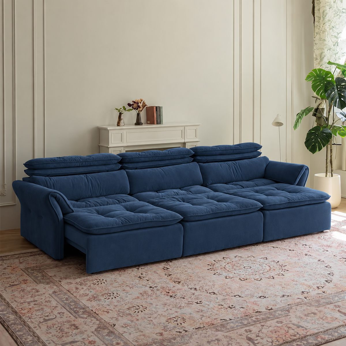 LuxeNap sofa in Midnight Navy — Chenille Fabric colour preview