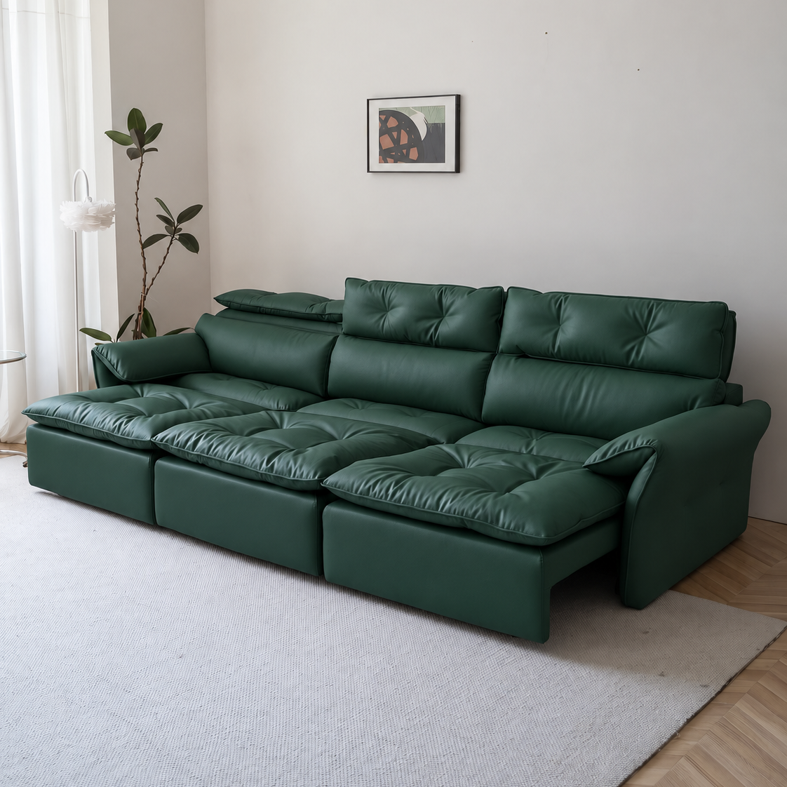 LuxeNap sofa in Pine Grove — Eco Genuine Leather colour preview