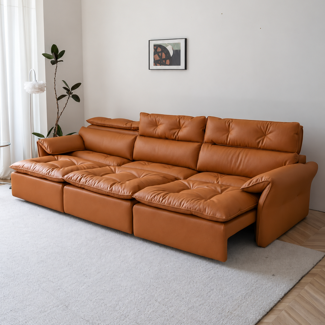 LuxeNap sofa in Canyon Tan — Eco Genuine Leather colour preview