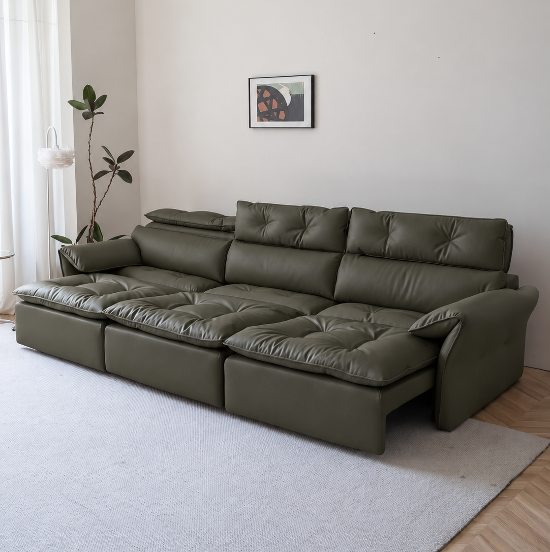LuxeNap sofa in Shadow Moss — Eco Genuine Leather colour preview